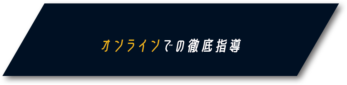 オンラインでの徹底指導